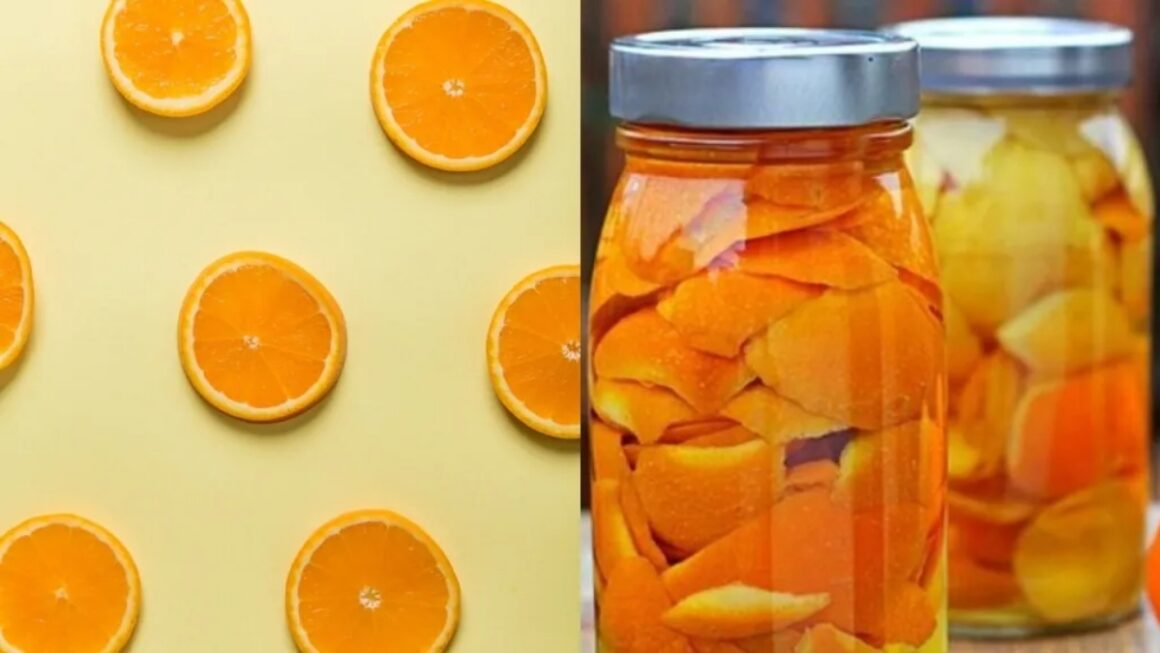 cáscara de naranja en vinagre
