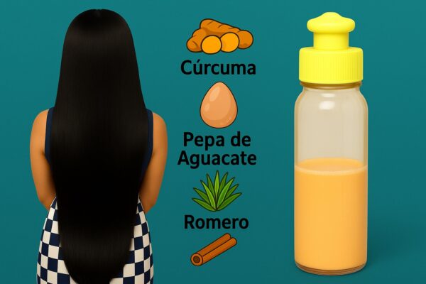 Te crece cabello nuevo, grueso y fuerte con cúrcuma, romero y canela