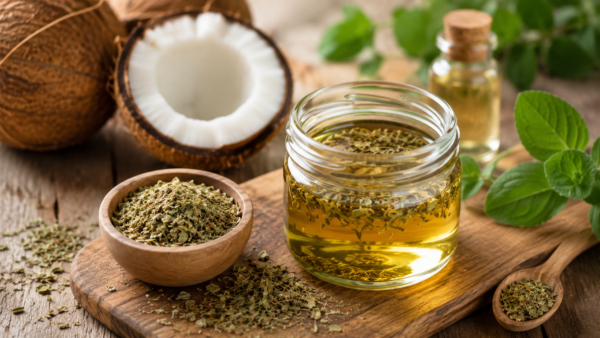 Cómo preparar aceite de coco con orégano y sus usos naturales